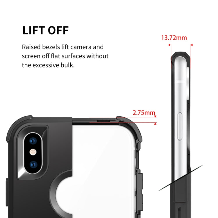 For iPhone XS Max 3 in 1 All-inclusive Shockproof Airbag Silicone + PC Case