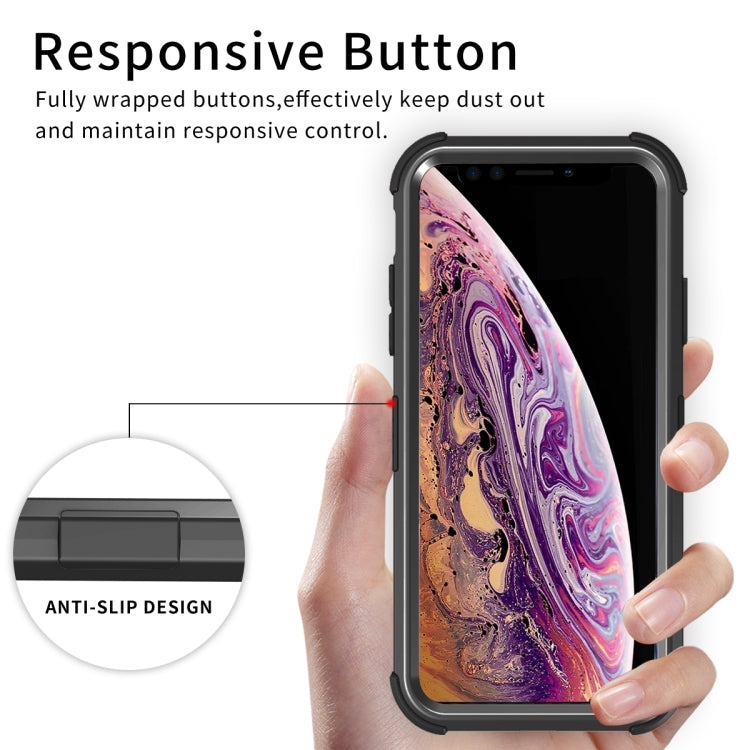 For iPhone XS Max 3 in 1 All-inclusive Shockproof Airbag Silicone + PC Case