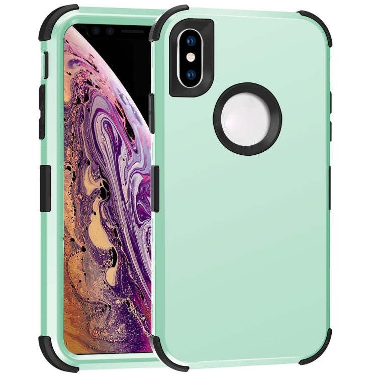 For iPhone XS Max 3 in 1 All-inclusive Shockproof Airbag Silicone + PC Case