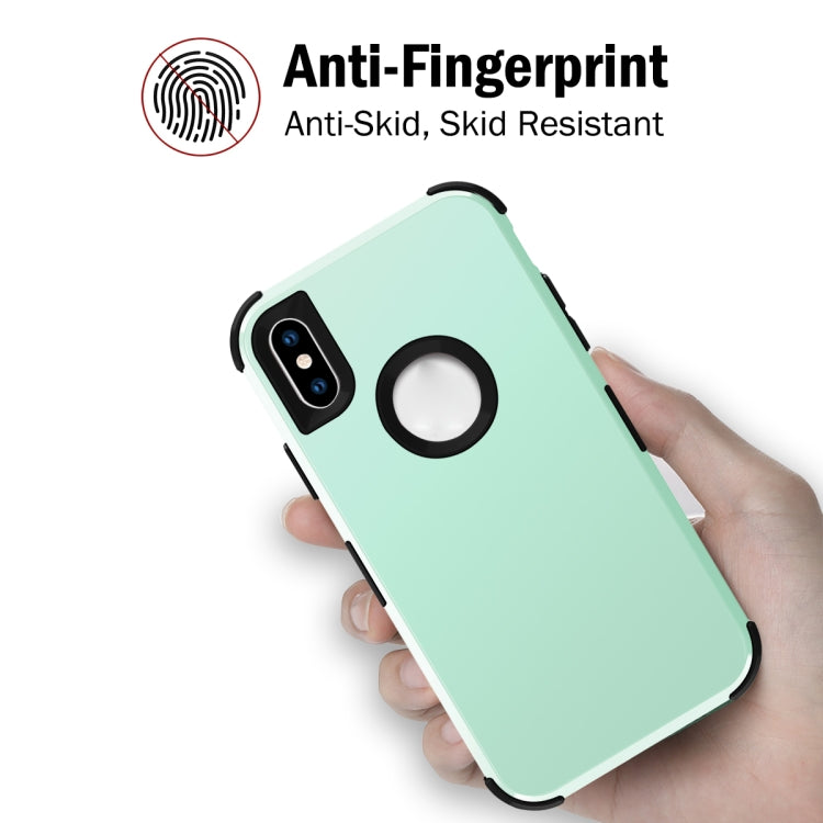 For iPhone XS Max 3 in 1 All-inclusive Shockproof Airbag Silicone + PC Case