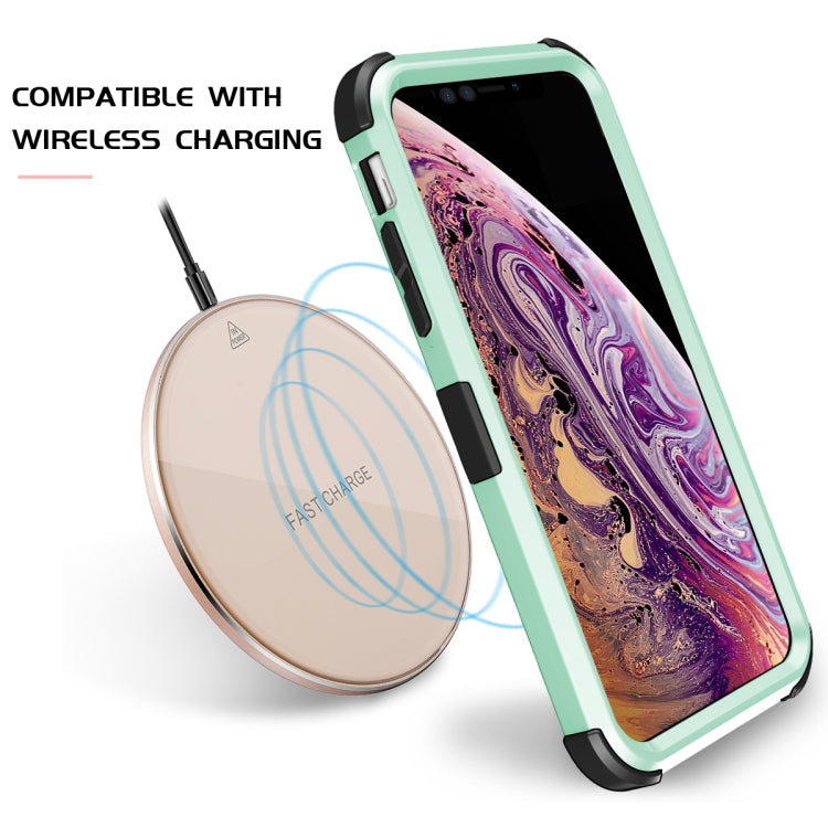 For iPhone XS Max 3 in 1 All-inclusive Shockproof Airbag Silicone + PC Case