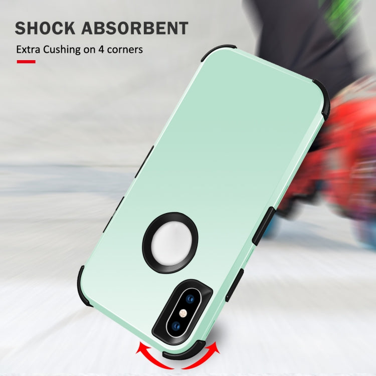 For iPhone XS Max 3 in 1 All-inclusive Shockproof Airbag Silicone + PC Case