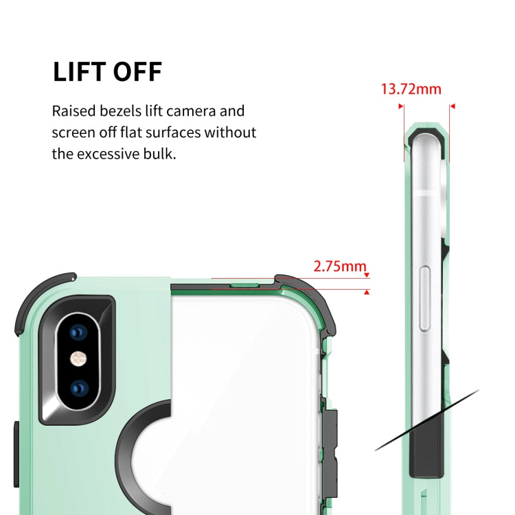 For iPhone XS Max 3 in 1 All-inclusive Shockproof Airbag Silicone + PC Case