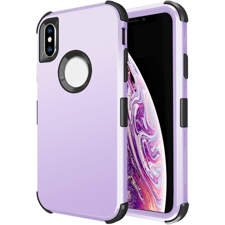 For iPhone XS Max 3 in 1 All-inclusive Shockproof Airbag Silicone + PC Case