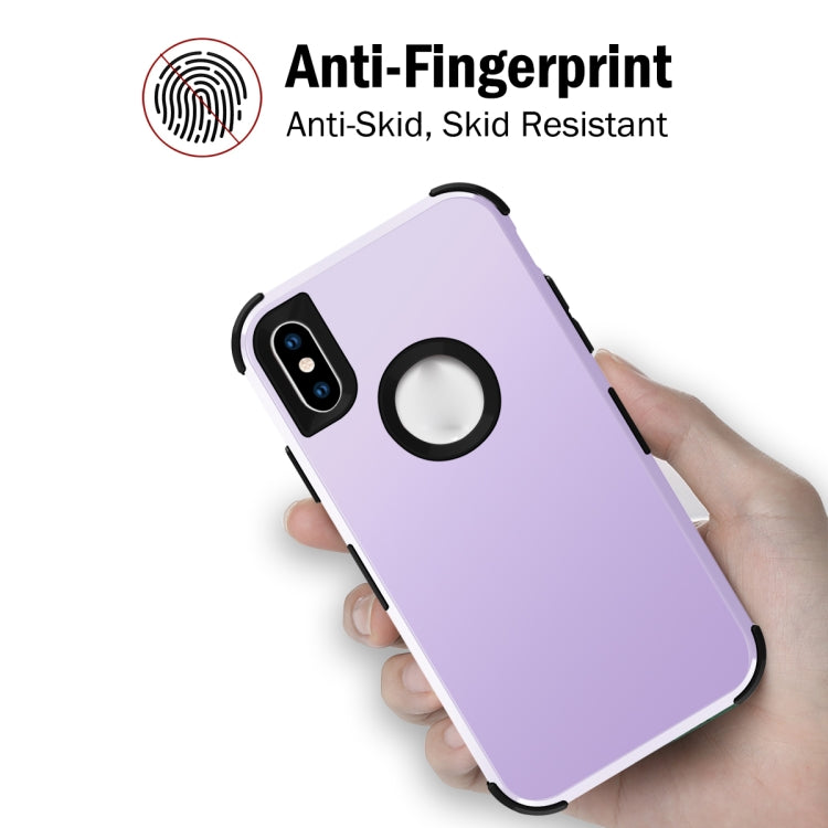 For iPhone XS Max 3 in 1 All-inclusive Shockproof Airbag Silicone + PC Case