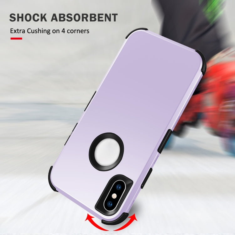 For iPhone XS Max 3 in 1 All-inclusive Shockproof Airbag Silicone + PC Case