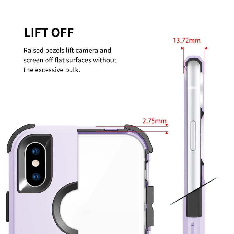 For iPhone XS Max 3 in 1 All-inclusive Shockproof Airbag Silicone + PC Case