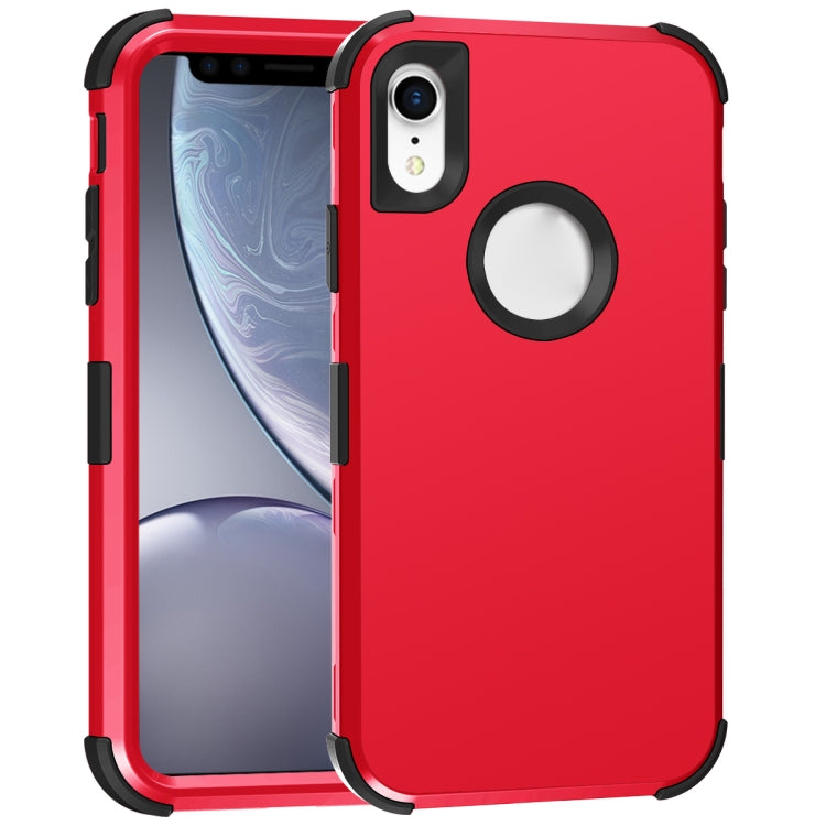 For iPhone XR 3 in 1 All-inclusive Shockproof Airbag Silicone + PC Case