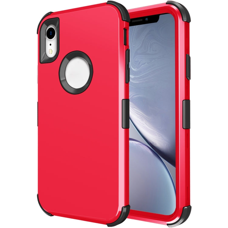 For iPhone XR 3 in 1 All-inclusive Shockproof Airbag Silicone + PC Case