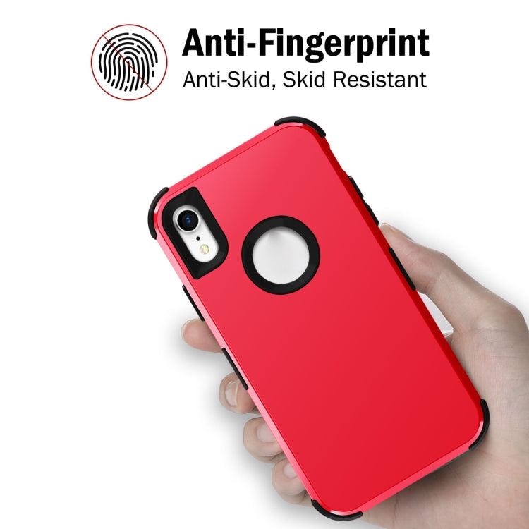 For iPhone XR 3 in 1 All-inclusive Shockproof Airbag Silicone + PC Case