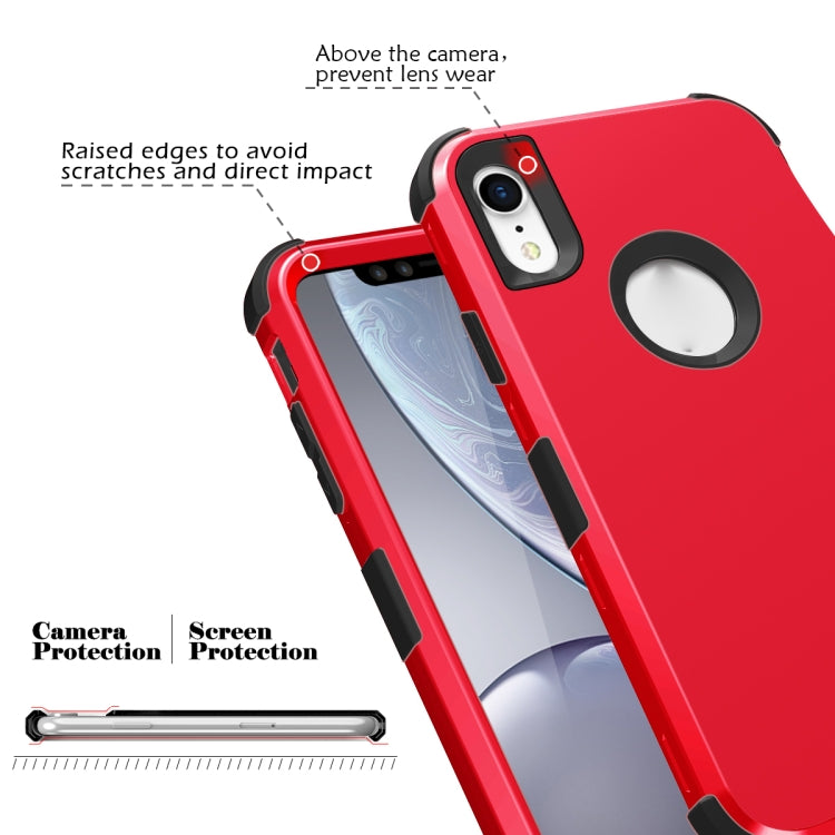 For iPhone XR 3 in 1 All-inclusive Shockproof Airbag Silicone + PC Case