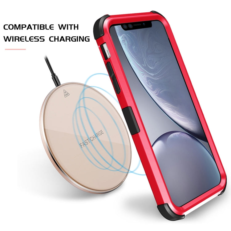 For iPhone XR 3 in 1 All-inclusive Shockproof Airbag Silicone + PC Case