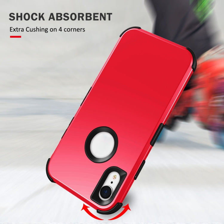 For iPhone XR 3 in 1 All-inclusive Shockproof Airbag Silicone + PC Case