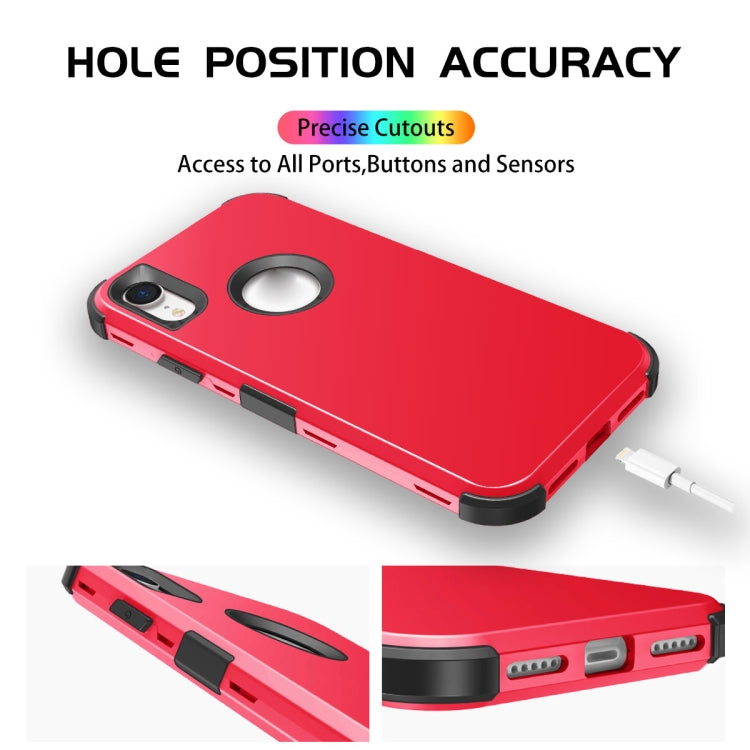 For iPhone XR 3 in 1 All-inclusive Shockproof Airbag Silicone + PC Case