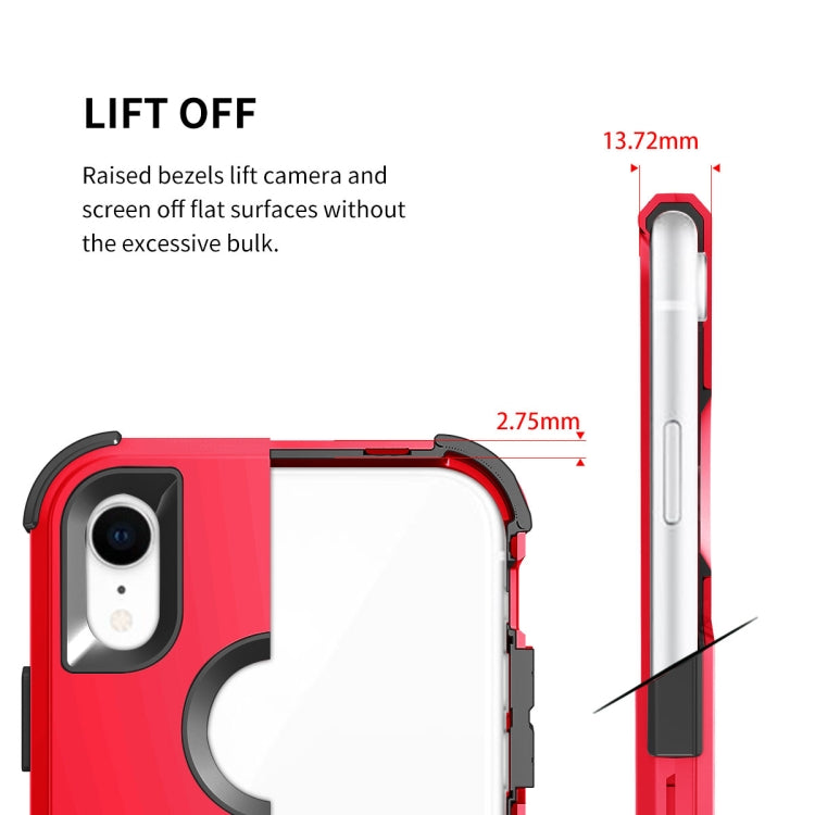 For iPhone XR 3 in 1 All-inclusive Shockproof Airbag Silicone + PC Case