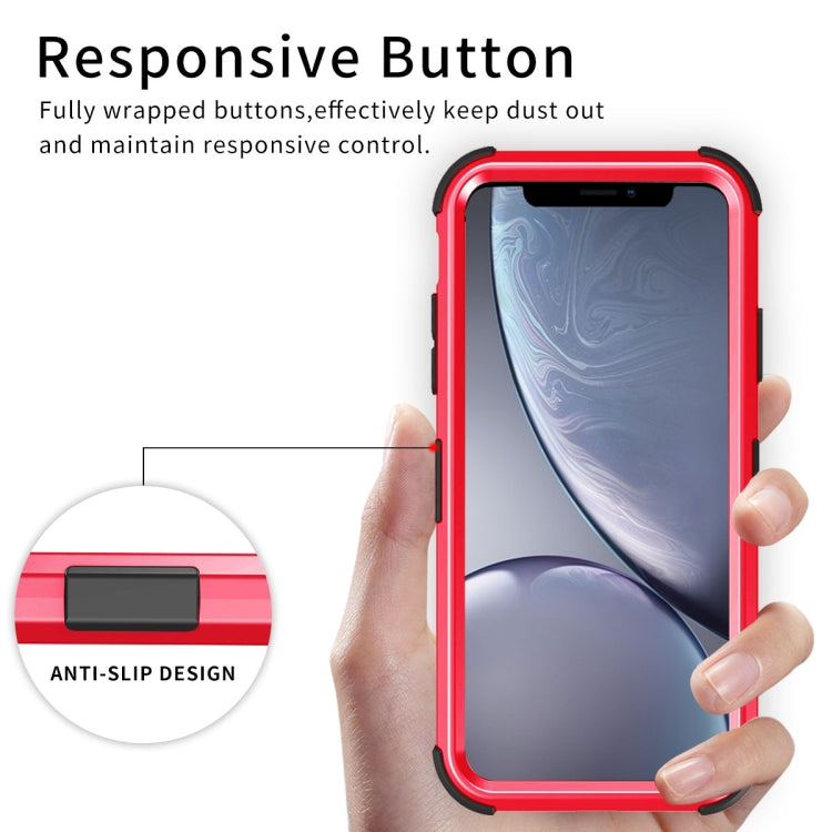 For iPhone XR 3 in 1 All-inclusive Shockproof Airbag Silicone + PC Case