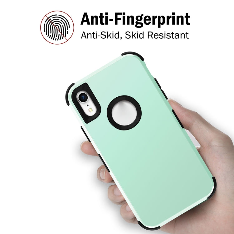 For iPhone XR 3 in 1 All-inclusive Shockproof Airbag Silicone + PC Case