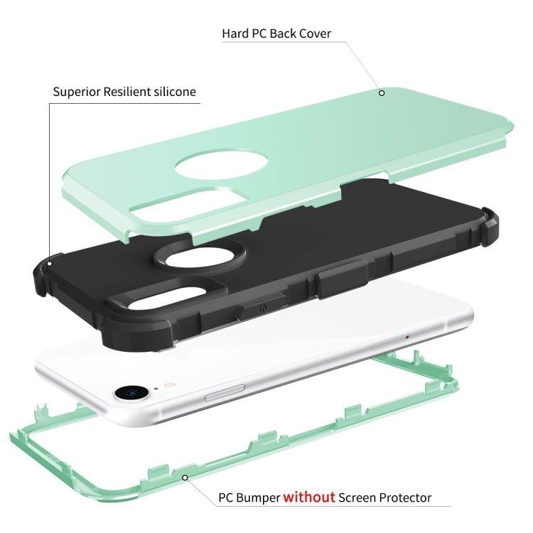 For iPhone XR 3 in 1 All-inclusive Shockproof Airbag Silicone + PC Case