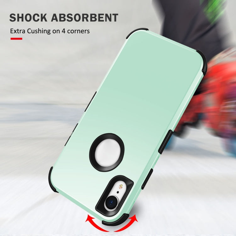 For iPhone XR 3 in 1 All-inclusive Shockproof Airbag Silicone + PC Case