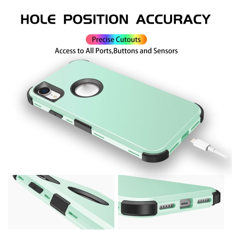 For iPhone XR 3 in 1 All-inclusive Shockproof Airbag Silicone + PC Case