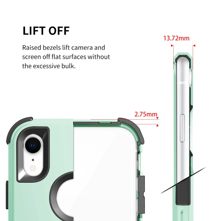 For iPhone XR 3 in 1 All-inclusive Shockproof Airbag Silicone + PC Case
