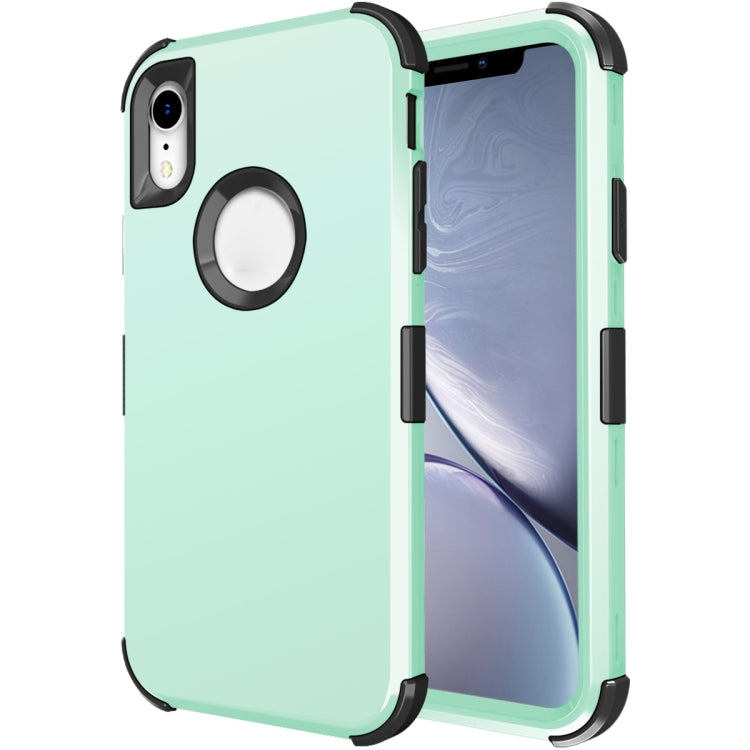 For iPhone XR 3 in 1 All-inclusive Shockproof Airbag Silicone + PC Case