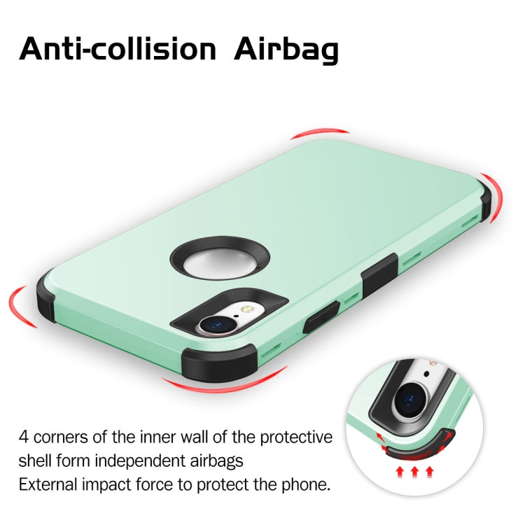 For iPhone XR 3 in 1 All-inclusive Shockproof Airbag Silicone + PC Case