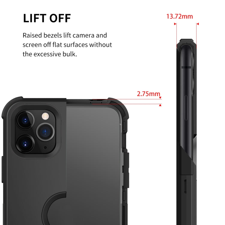 For iPhone 11 Pro 3 in 1 All-inclusive Shockproof Airbag Silicone + PC Case