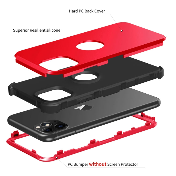 For iPhone 11 Pro 3 in 1 All-inclusive Shockproof Airbag Silicone + PC Case