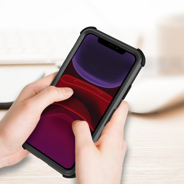 For iPhone 11 3 in 1 All-inclusive Shockproof Airbag Silicone + PC Case