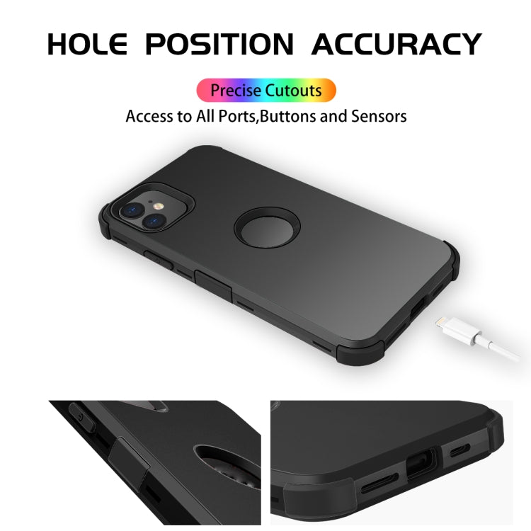 For iPhone 11 3 in 1 All-inclusive Shockproof Airbag Silicone + PC Case