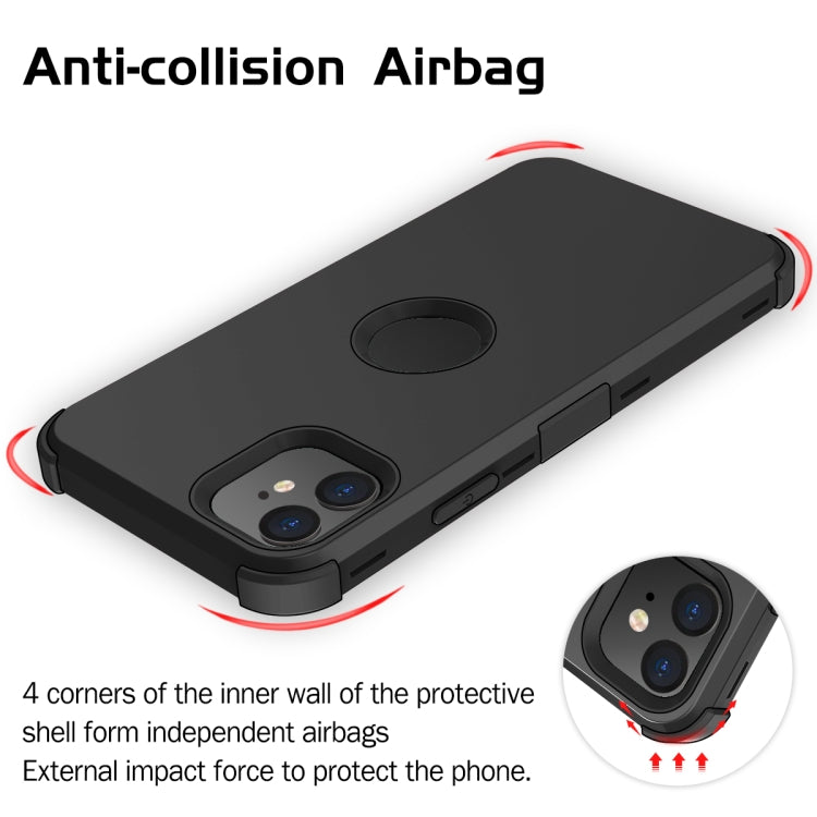 For iPhone 11 3 in 1 All-inclusive Shockproof Airbag Silicone + PC Case