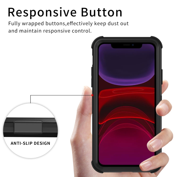 For iPhone 11 3 in 1 All-inclusive Shockproof Airbag Silicone + PC Case