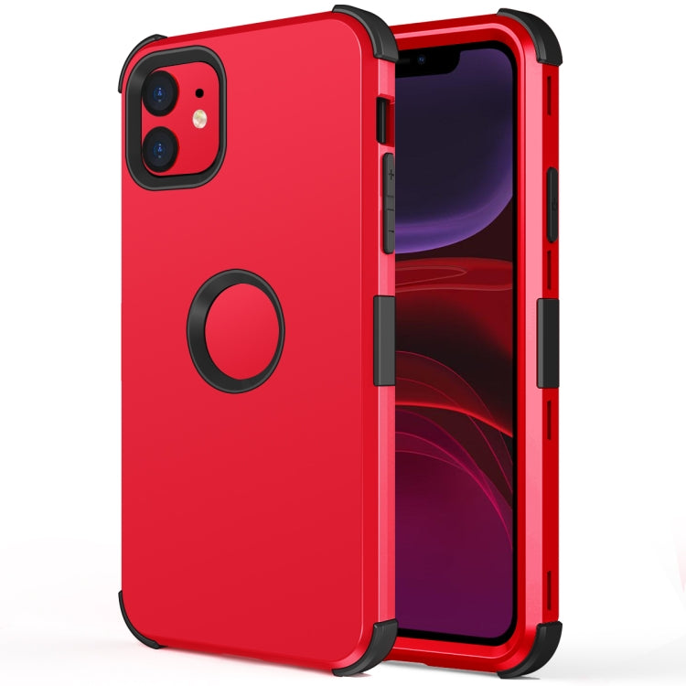 For iPhone 11 3 in 1 All-inclusive Shockproof Airbag Silicone + PC Case
