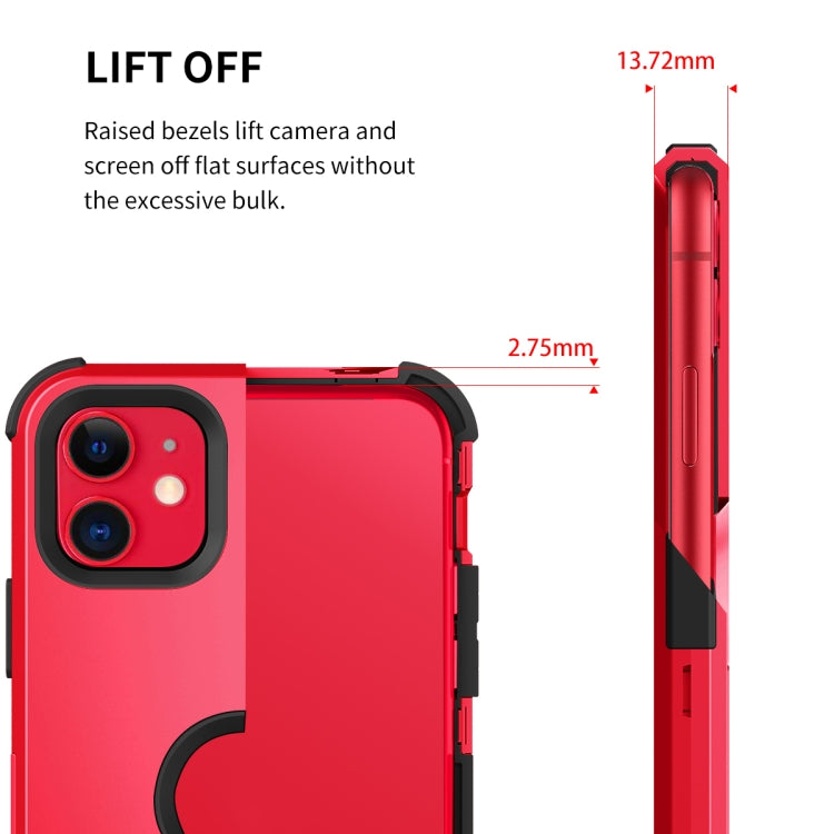 For iPhone 11 3 in 1 All-inclusive Shockproof Airbag Silicone + PC Case