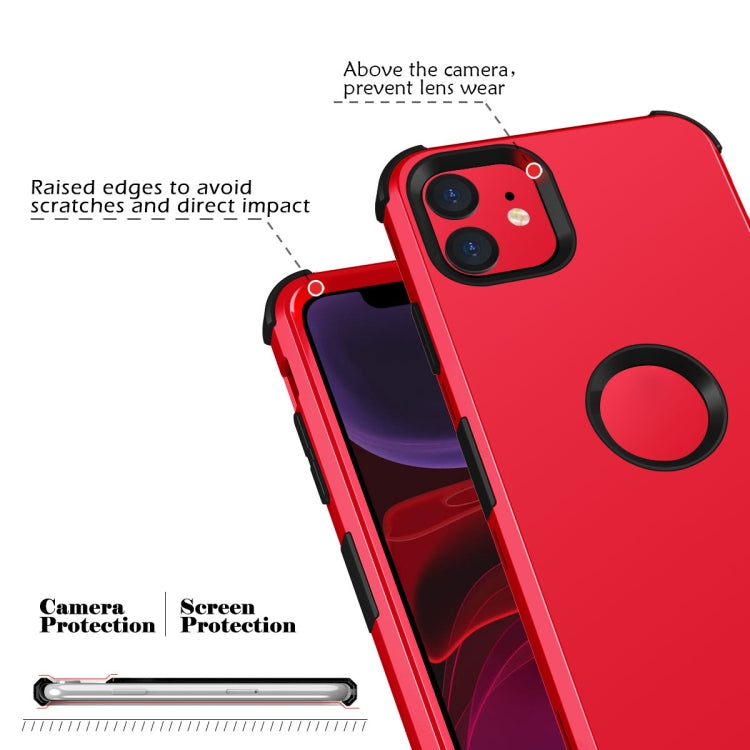 For iPhone 11 3 in 1 All-inclusive Shockproof Airbag Silicone + PC Case