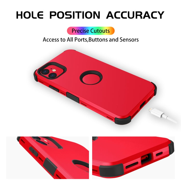 For iPhone 11 3 in 1 All-inclusive Shockproof Airbag Silicone + PC Case