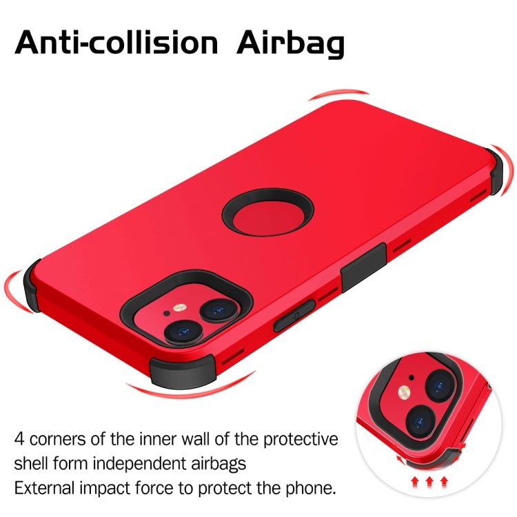 For iPhone 11 3 in 1 All-inclusive Shockproof Airbag Silicone + PC Case