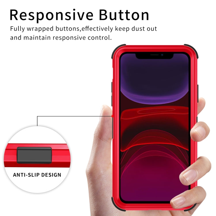 For iPhone 11 3 in 1 All-inclusive Shockproof Airbag Silicone + PC Case