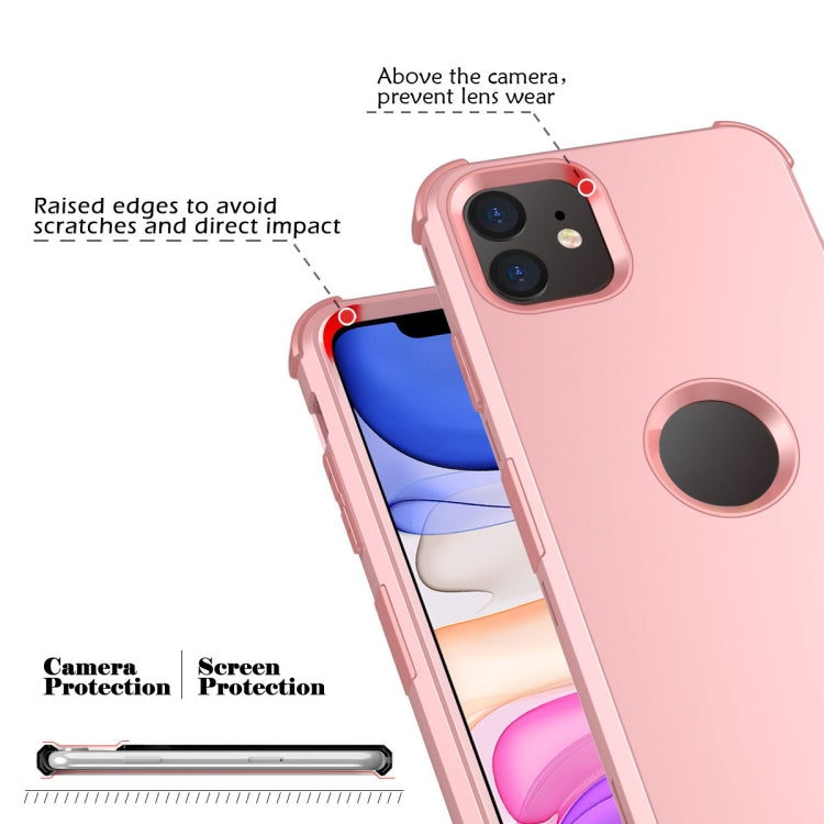 For iPhone 11 3 in 1 All-inclusive Shockproof Airbag Silicone + PC Case
