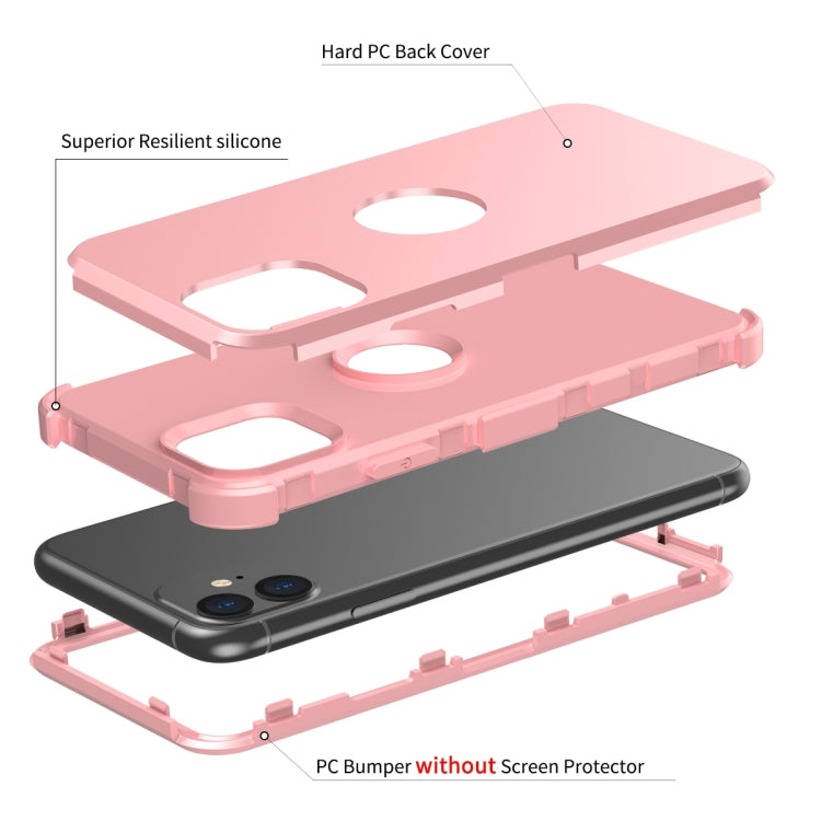 For iPhone 11 3 in 1 All-inclusive Shockproof Airbag Silicone + PC Case