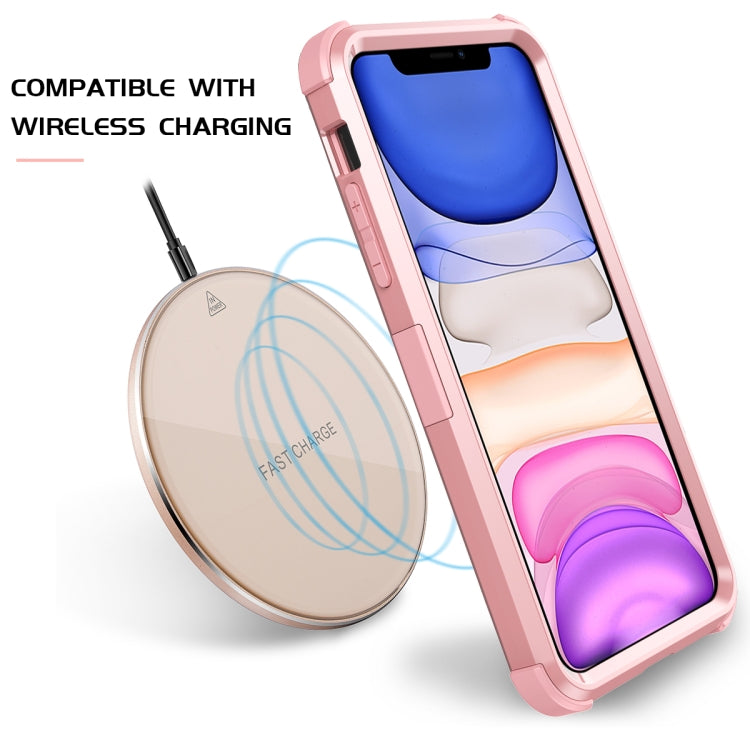 For iPhone 11 3 in 1 All-inclusive Shockproof Airbag Silicone + PC Case