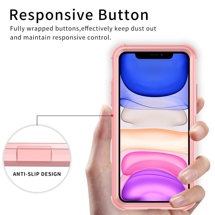 For iPhone 11 3 in 1 All-inclusive Shockproof Airbag Silicone + PC Case