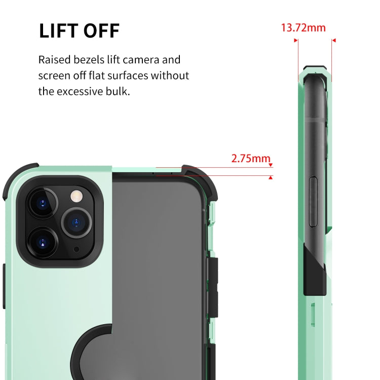 For iPhone 11 Pro Max 3 in 1 All-inclusive Shockproof Airbag Silicone + PC Case