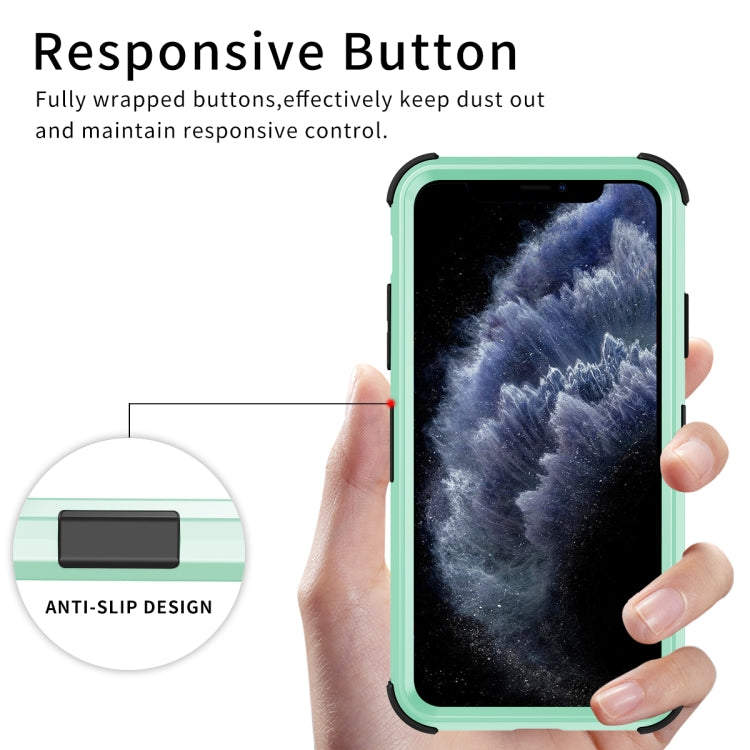 For iPhone 11 Pro Max 3 in 1 All-inclusive Shockproof Airbag Silicone + PC Case