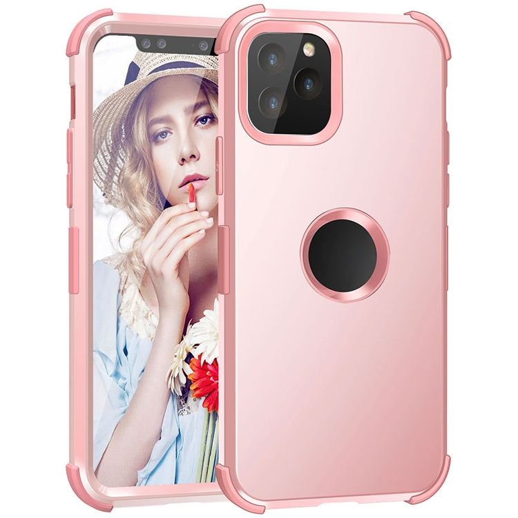 For iPhone 11 Pro Max 3 in 1 All-inclusive Shockproof Airbag Silicone + PC Case