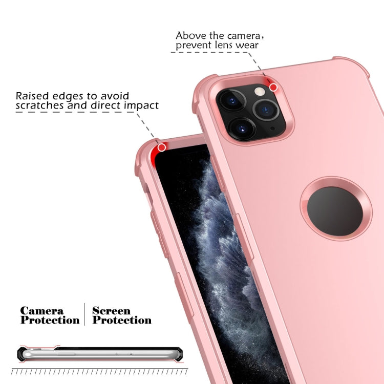 For iPhone 11 Pro Max 3 in 1 All-inclusive Shockproof Airbag Silicone + PC Case