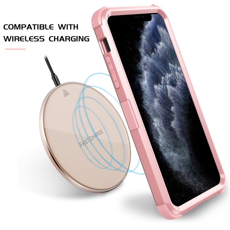 For iPhone 11 Pro Max 3 in 1 All-inclusive Shockproof Airbag Silicone + PC Case