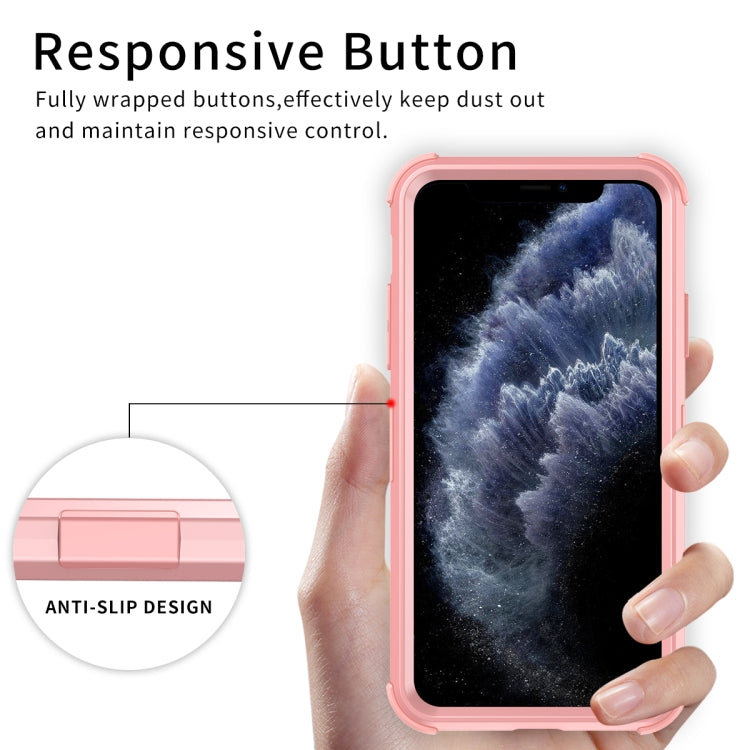 For iPhone 11 Pro Max 3 in 1 All-inclusive Shockproof Airbag Silicone + PC Case