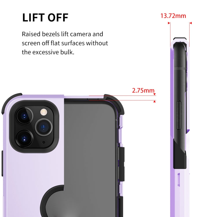 For iPhone 11 Pro Max 3 in 1 All-inclusive Shockproof Airbag Silicone + PC Case